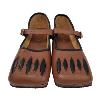Cow mouth shoes / Renaissance shoes brown-black "Caspar"