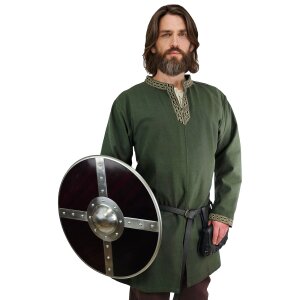Classic Viking tunic green with knot pattern...