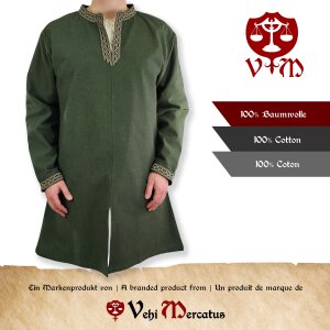 Classic Viking tunic green with knot pattern...