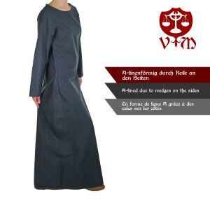 Classic medieval dress or underdress blue "Amalie"