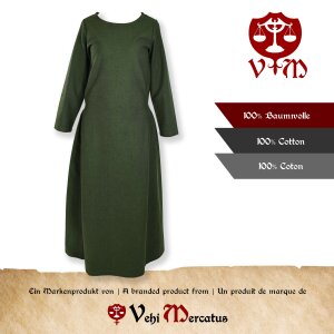 Robe ou sous-robe médiévale classique verte...