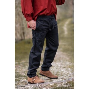 Medieval trousers with waistband black "Veit"