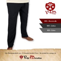 Classic simple medieval trousers black "Sibert"