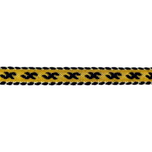 Bortenband gelb-blau Baumwolle 100 cm