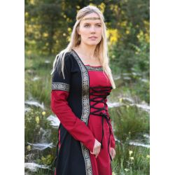 black and red medieval dress MO&Co. Noir Women's Rhinestones Detail Silk Dress Black