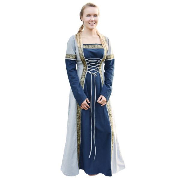 Fantasy Medieval Dress Blue-Blue-Grey Eleanor: XL