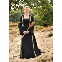 Fantasy medieval dress black with hood "Eleanor"