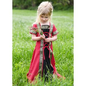 Kinder Fantasy-Mittelalterkleid rot-schwarz...