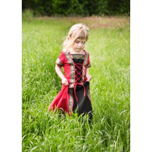 Childrens fantasy medieval dress red-black "Eleanor"