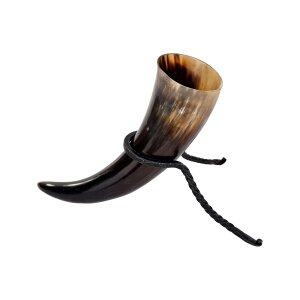 Rustic forged drinking horn stand Omega