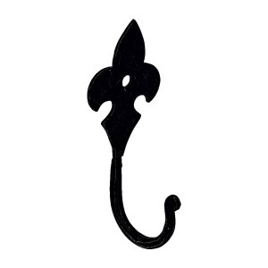 Rustic forged wall hook Lily "Fleur de Lis"