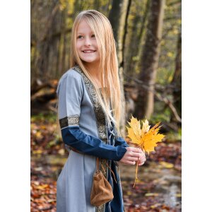 Childrens fantasy medieval dress blue, long sleeve "Eleanor"