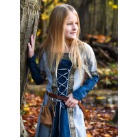 Childrens fantasy medieval dress blue, long sleeve "Eleanor"