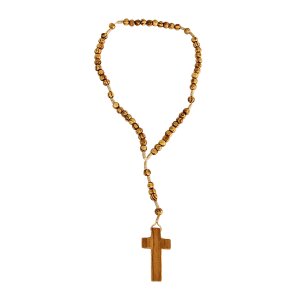 Knotted rosary with olive beads 29 cm
