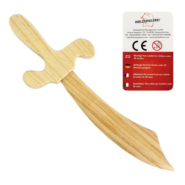 Childrens pirate cutlass wood nature