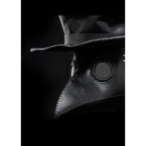 Plague doctor set - mask and hat made of leather