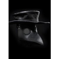 Plague doctor set - mask and hat made of leather