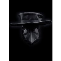 Plague doctor set - mask and hat made of leather