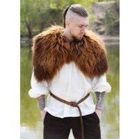Shoulder fur made from Nordland sheepskin, rust brown