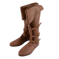 Medieval Boots or Gauntlet Boots brown with rubber sole