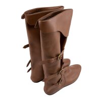 Medieval Boots or Gauntlet Boots brown with rubber sole