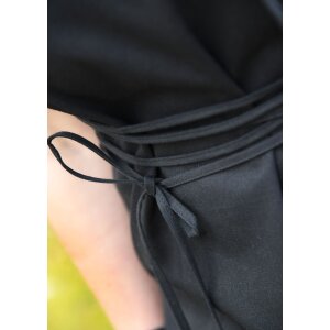 Sleeveless medieval blouse black "Levke":