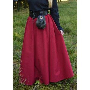Medieval skirt, wide flared, red, size XXL