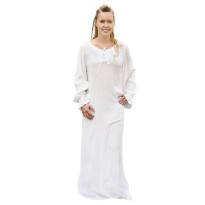 Light medieval underdress with crinkle effect, white