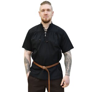 Medieval shirt, short-sleeved, black