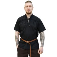 Medieval shirt, short-sleeved, black