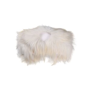Shoulder fur made from Nordland sheepskin, white