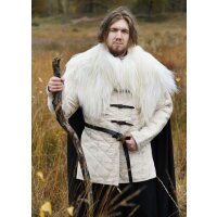 Shoulder fur made from Nordland sheepskin, white