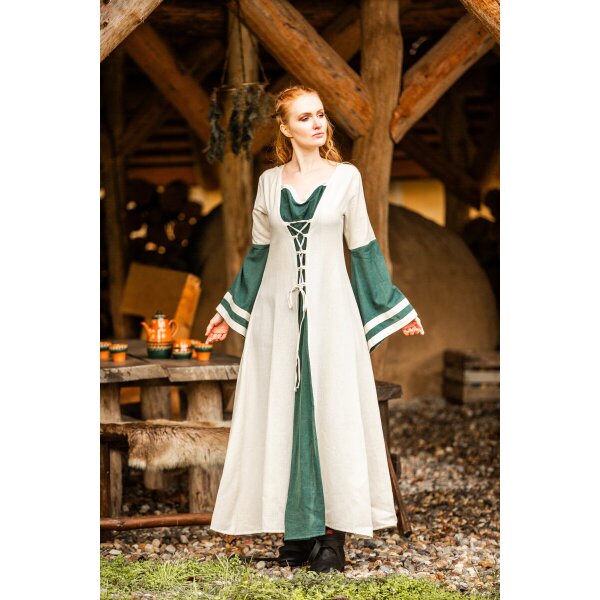 Medieval dress nature/green “Dorothea”