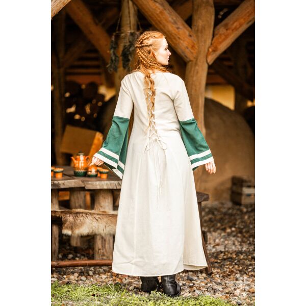 green medieval dress costume Chartreuse Velvet Bell Sleeve Dress L