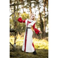 Medieval dress natural/red “Amalia”