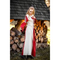 Medieval dress natural/red “Amalia”