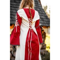 Medieval dress natural/red “Amalia”