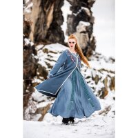 Viking dress 100% linen pigeon blue “Anna”