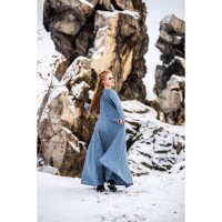 Viking dress 100% linen pigeon blue “Anna”