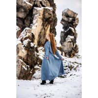 Viking dress 100% linen pigeon blue “Anna”