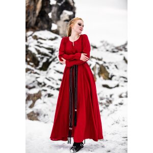 Viking dress 100% linen red “Anna”