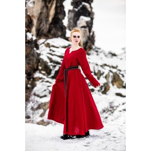 Viking dress 100% linen red “Anna”