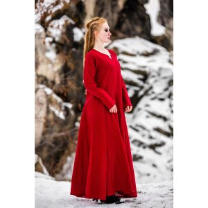 Viking dress 100% linen red “Anna”