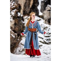 Viking dress 100% linen red “Anna”