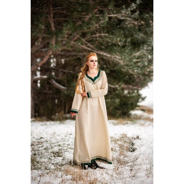 Viking dress nature/green “Lagertha”