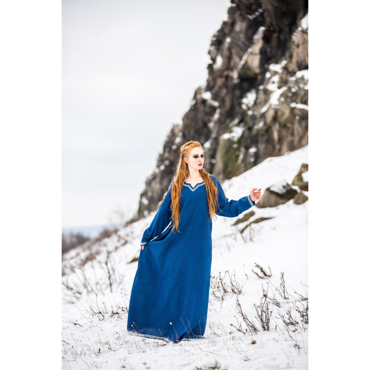 Viking dress blue “Brigida”