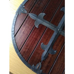 Wooden Round Shield with Steel Fittings