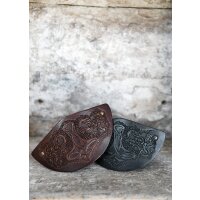 Leather hair clip with Thorshammer embossing & metal clip