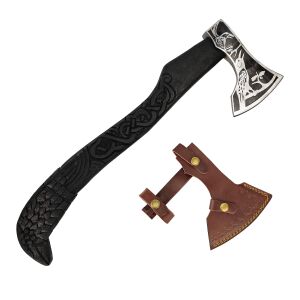 Viking axe Hugin and Munin incl. leather sheath