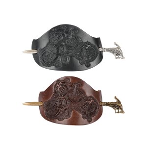 Viking hair clip Haithabu made of leather with pin